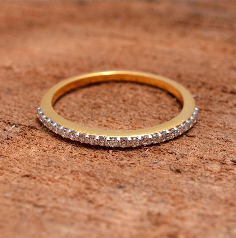 Natural Diamond Ring 14K gold en vente 1
