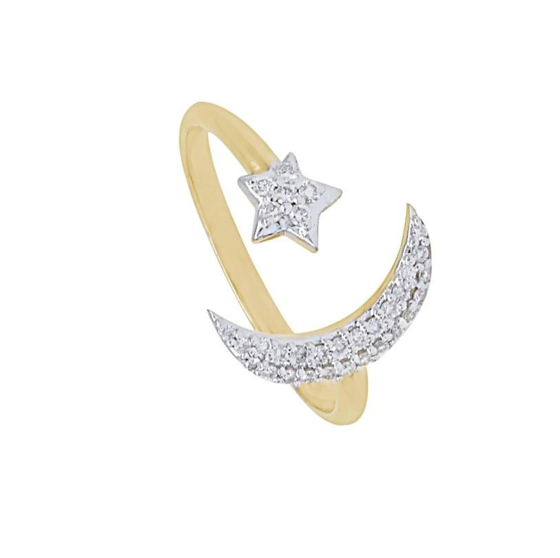 Anello con diamante Nature in oro 14K in vendita 1