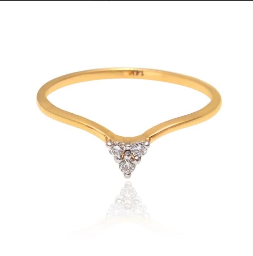 Natural diamond ring 14k gold For Sale 2