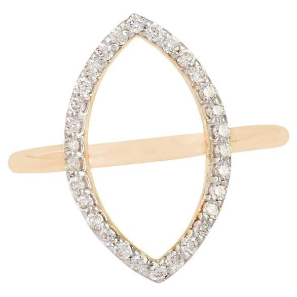 Anello con diamante Nature in oro 14K
