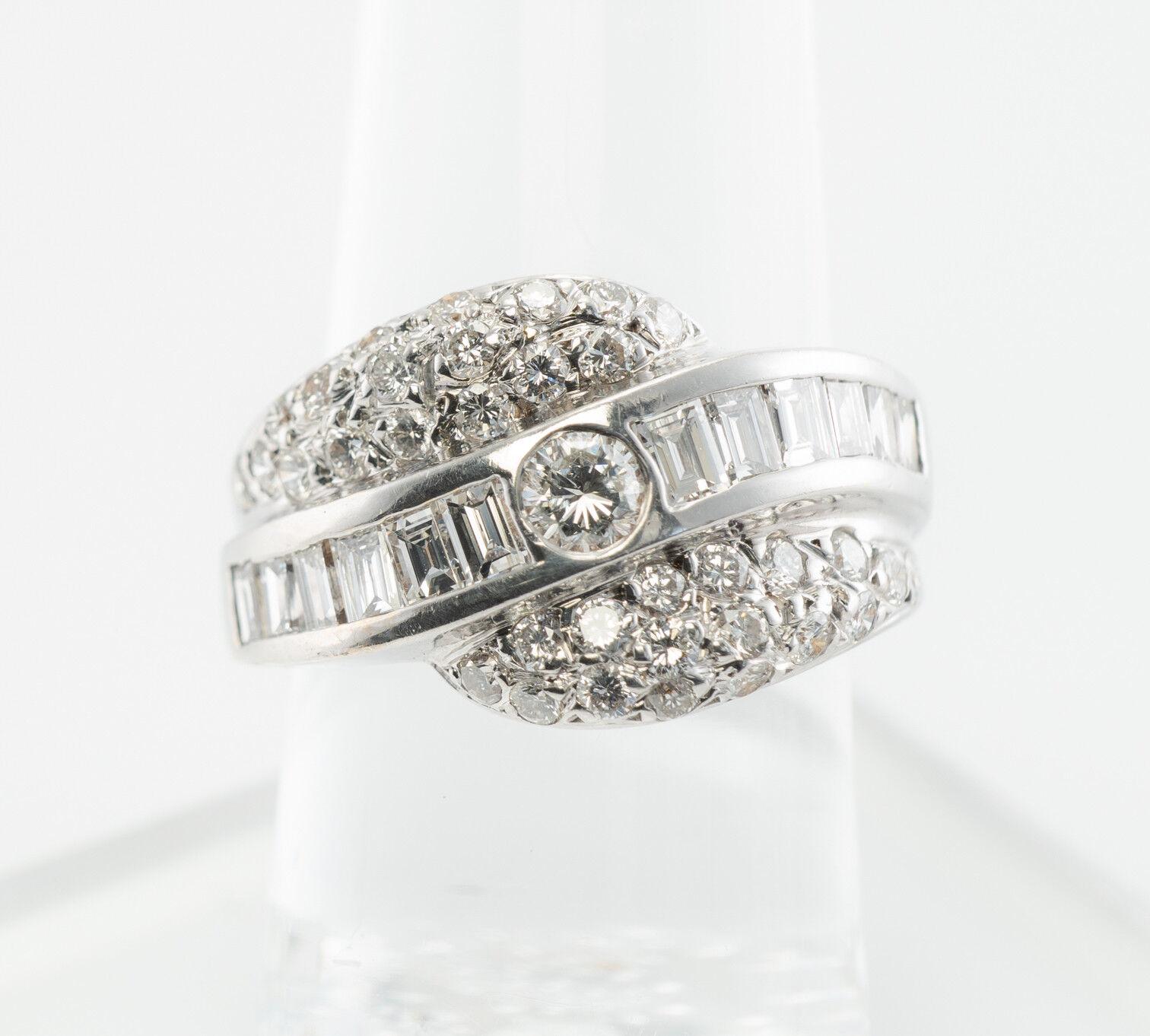 Bague en or blanc 14 carats avec diamant naturel 1,31 TDW en vente 5