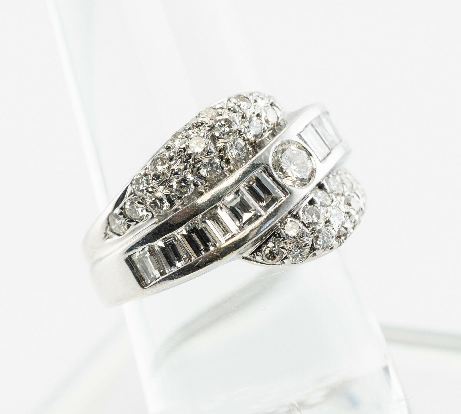 Bague en or blanc 14 carats avec diamant naturel 1,31 TDW en vente 6