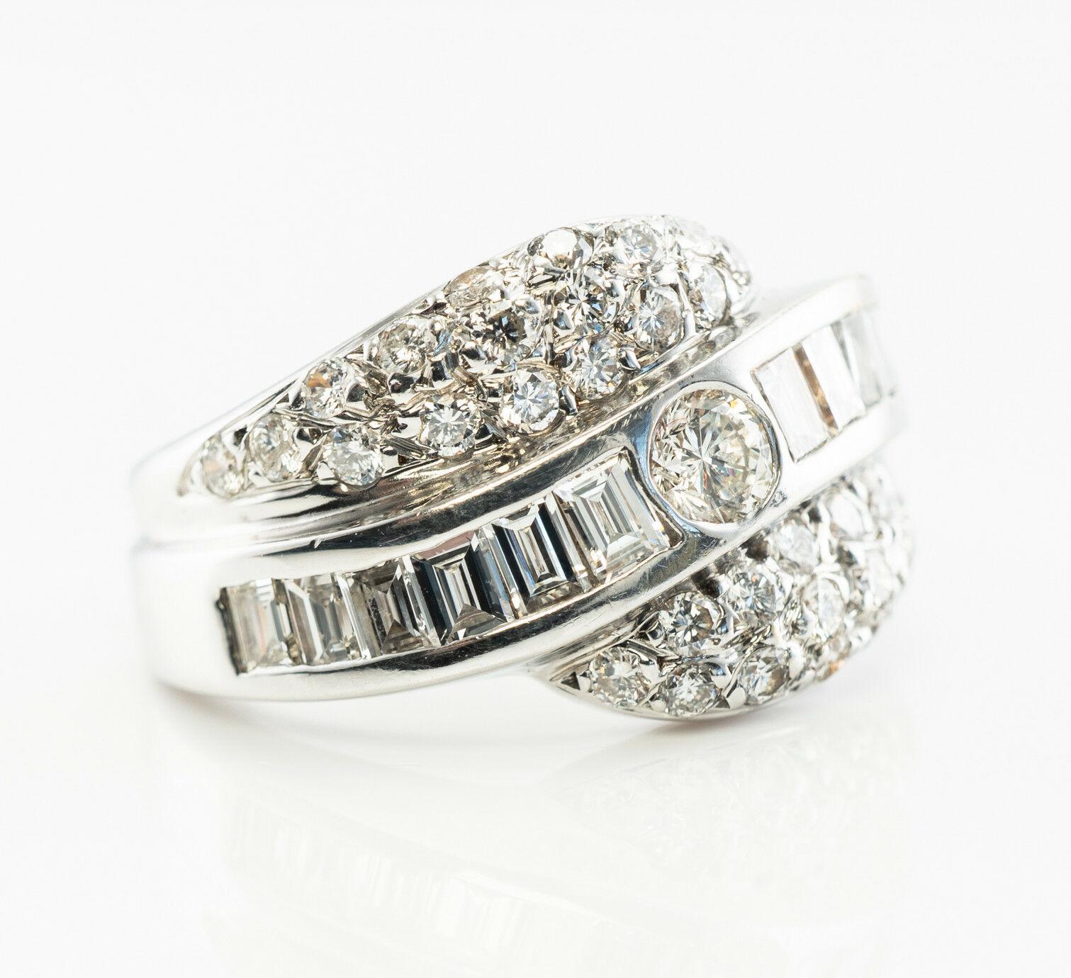 Bague en or blanc 14 carats avec diamant naturel 1,31 TDW Pour femmes en vente