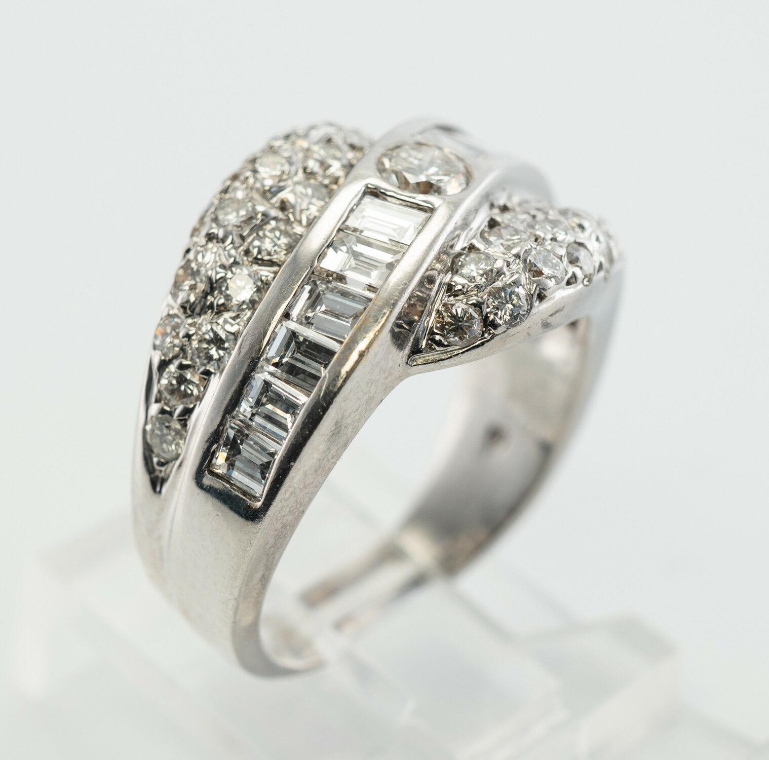 Bague en or blanc 14 carats avec diamant naturel 1,31 TDW en vente 4