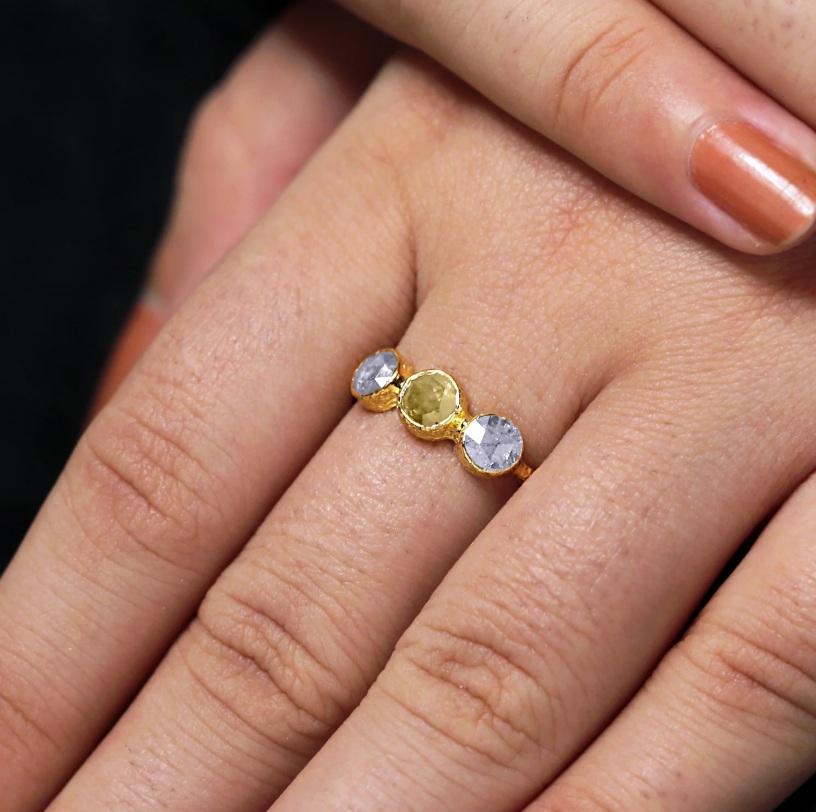 Natural Diamond Ring 18K gold Neuf - En vente à jaipur, IN