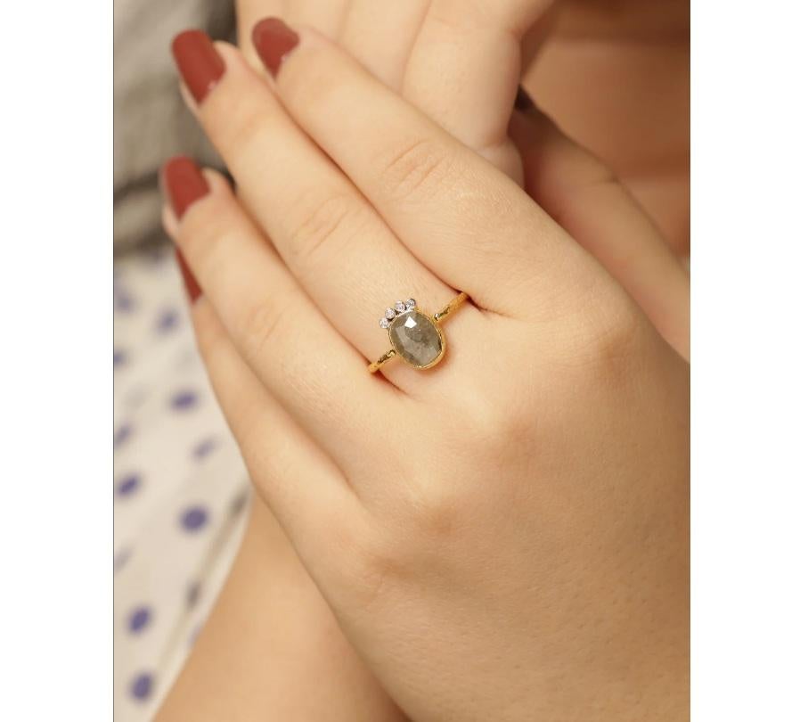 Natural Diamond Ring 18K gold Neuf - En vente à jaipur, IN