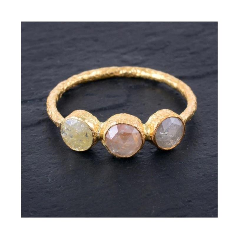 Bague en diamant naturel or 18K Neuf - En vente à jaipur, IN
