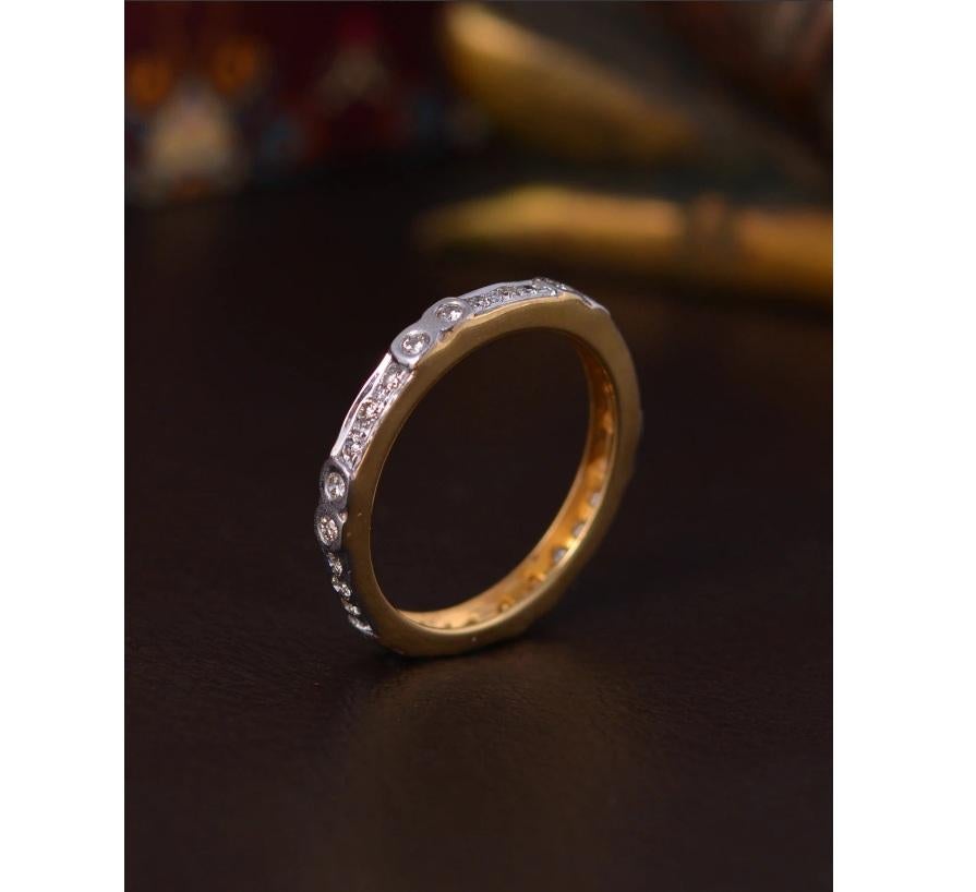 Natural Diamond ring 18K gold For Sale 1
