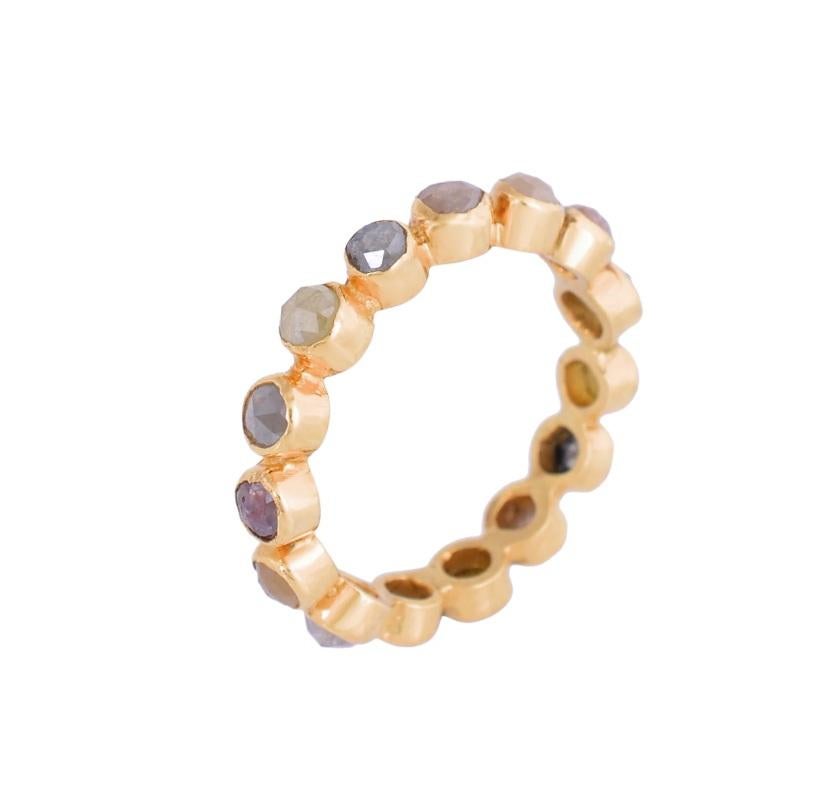 Anello con diamante naturale  Oro 18 carati in vendita 1