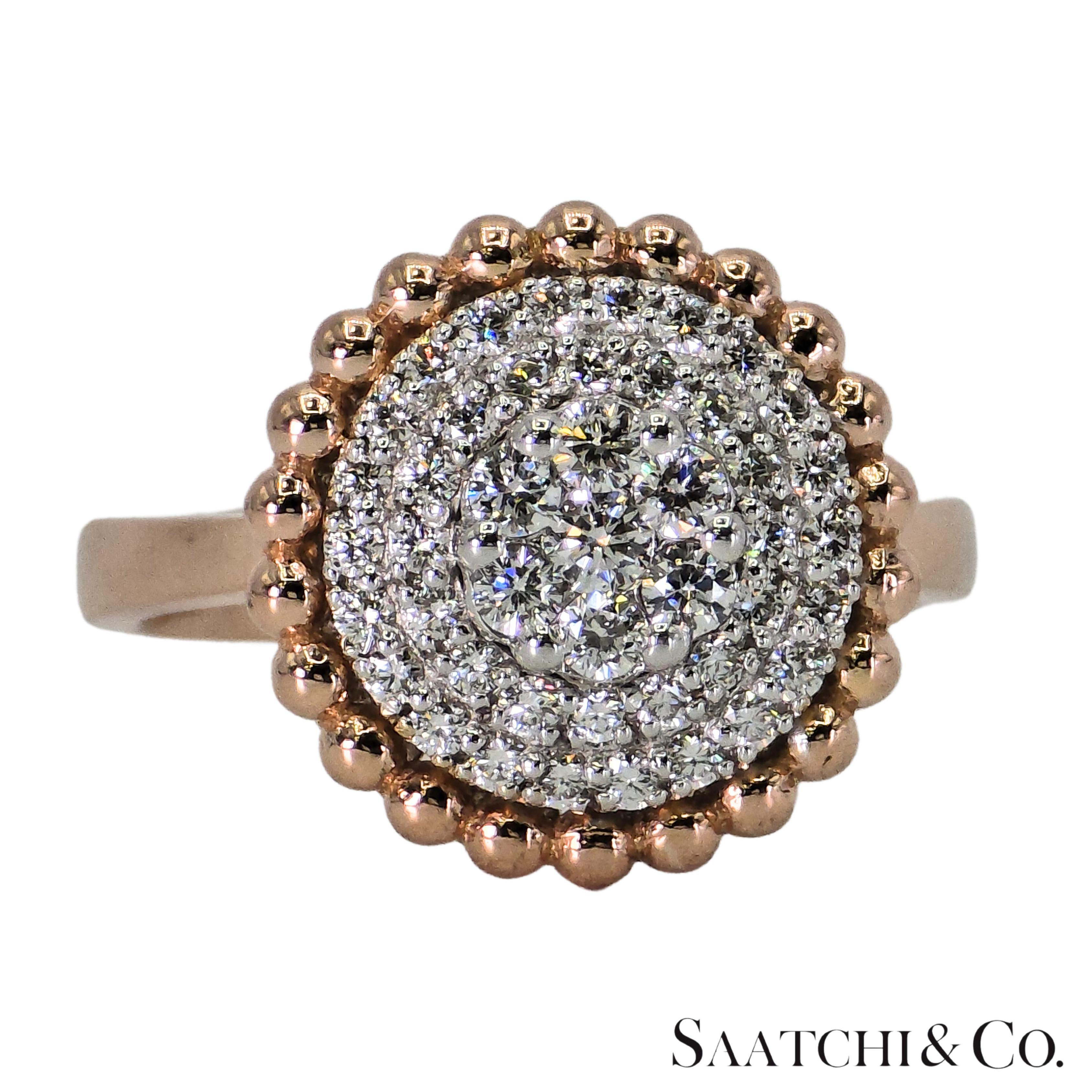 Anillo de diamantes redondo bicolor

Tipo de metal Oro blanco y rosa de 18 quilates 750
Peso total del artículo: 6,86 gramos
Tamaño del anillo: 7 (Redimensionable)
1:
Peso del diamante natural: 0,80 qt.
Grado de Claridad del Diamante: VVS1-VVS2