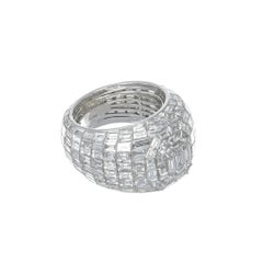 Natural Diamond Ring 22.60 cts 18 Karat White Gold Ring, Luxury Diamond Ring