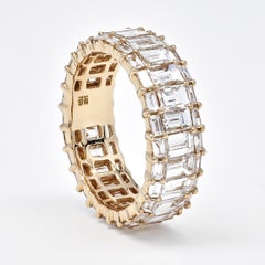 Natural Diamond Ring 3.60 cts 18 KT Yellow Gold Full Eternity Rind