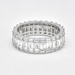 Natural Diamond Ring 3.80 cts 18 KT White Gold Full Eternity Rind