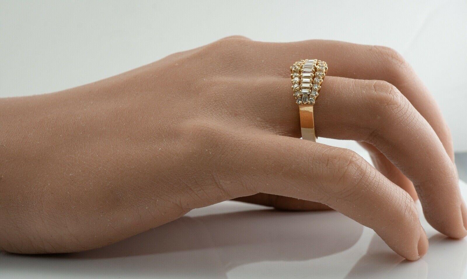 Natural Diamond Ring Band 14k Gold 1.01 TDW Anniversary Wedding For Sale 5