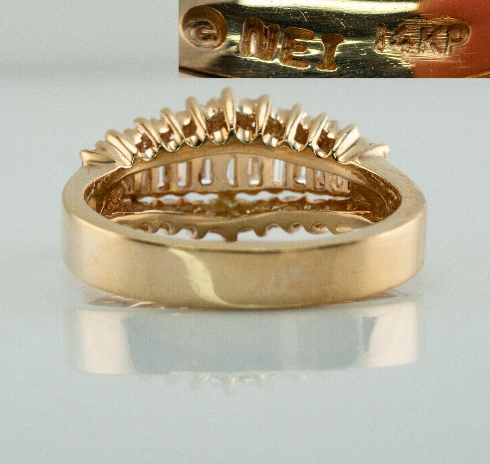 Women's or Men's Natural Diamond Ring Band 14k Gold 1.01 TDW Anniversary Wedding For Sale