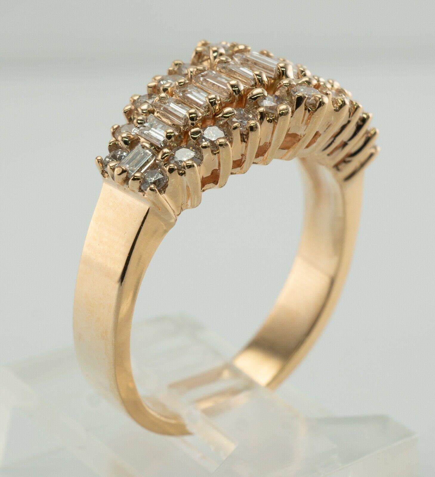 Natural Diamond Ring Band 14k Gold 1.01 TDW Anniversary Wedding For Sale 3