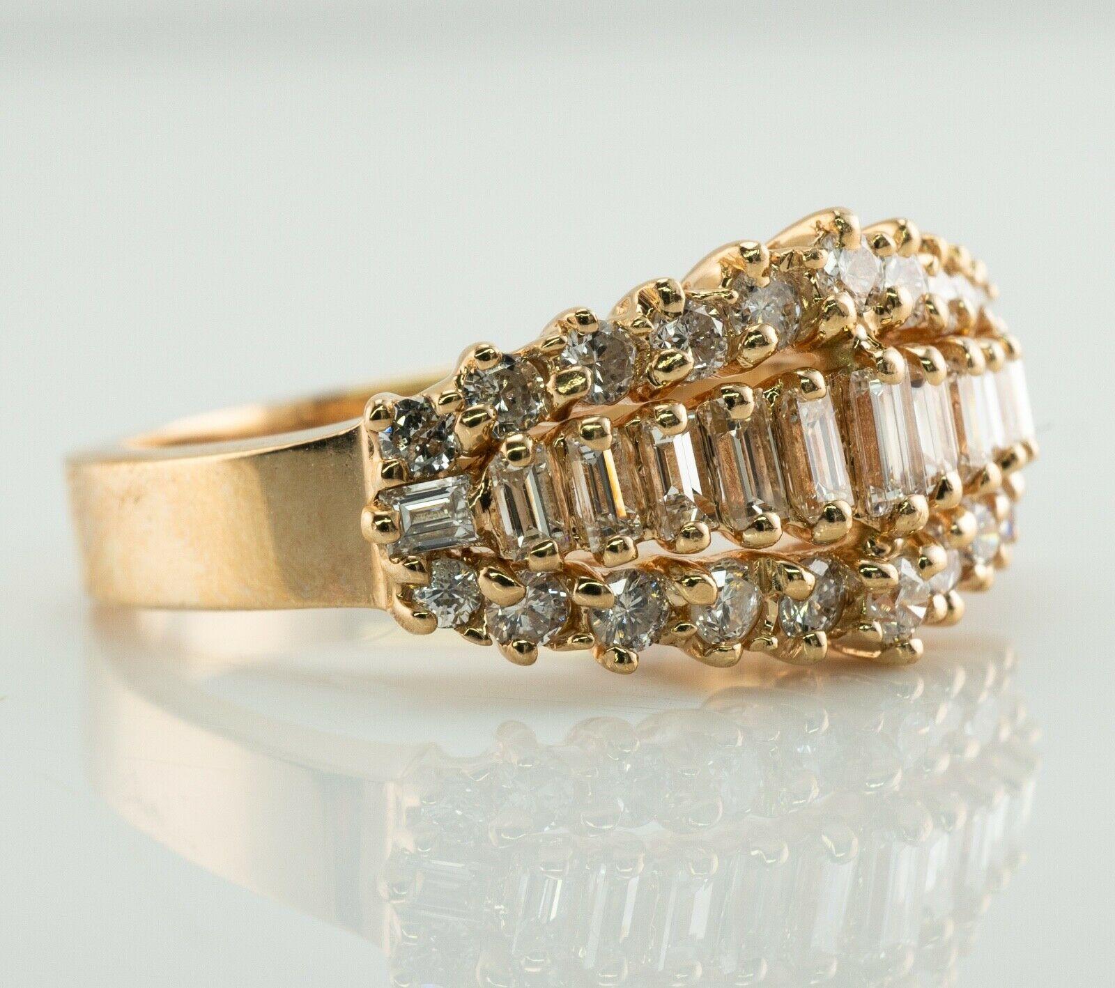Natural Diamond Ring Band 14k Gold 1.01 TDW Anniversary Wedding For Sale 4