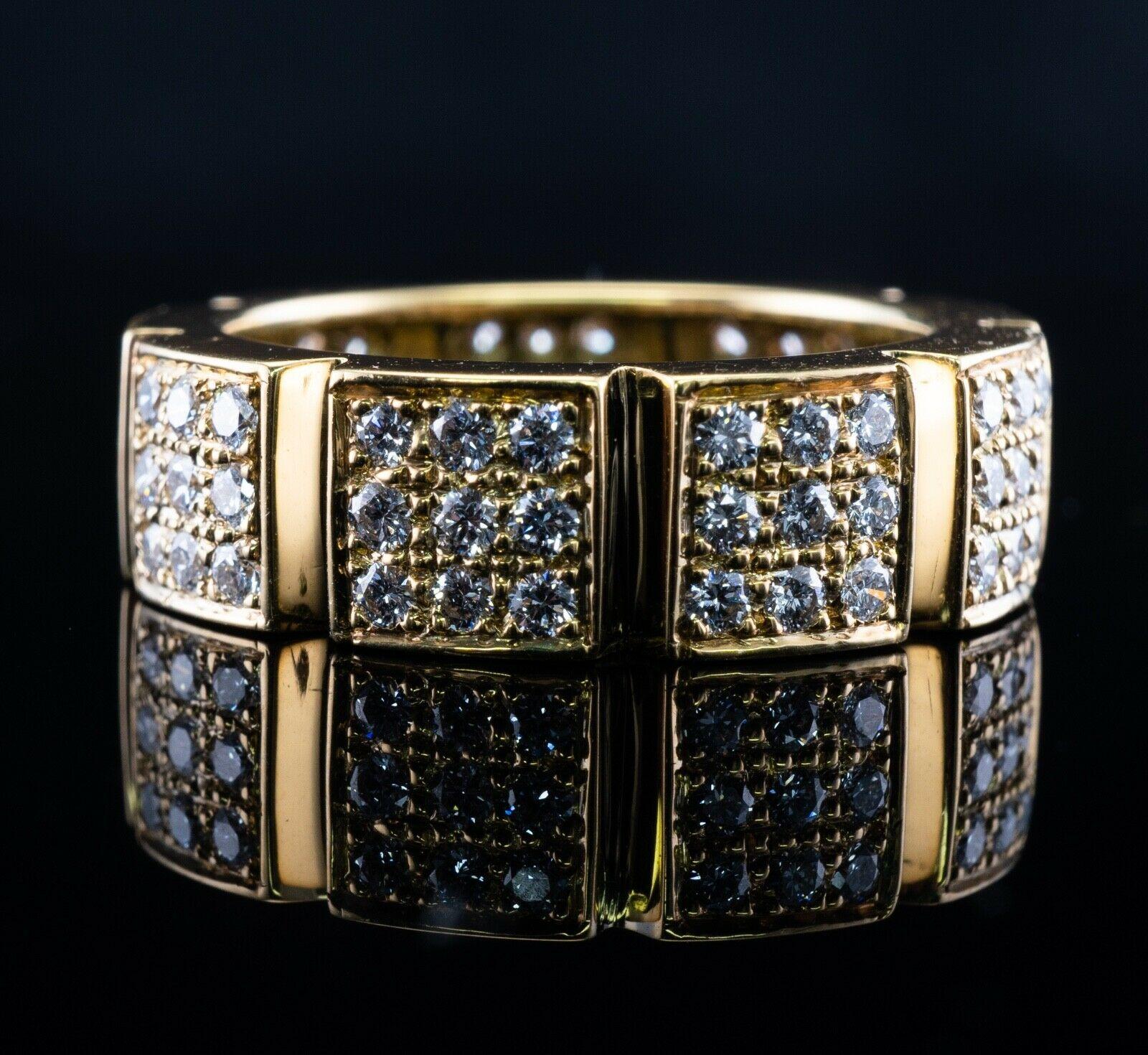 Anello di diamanti naturali a fascia per l'eternità in oro 18 carati con 1,44 TDW in vendita 6