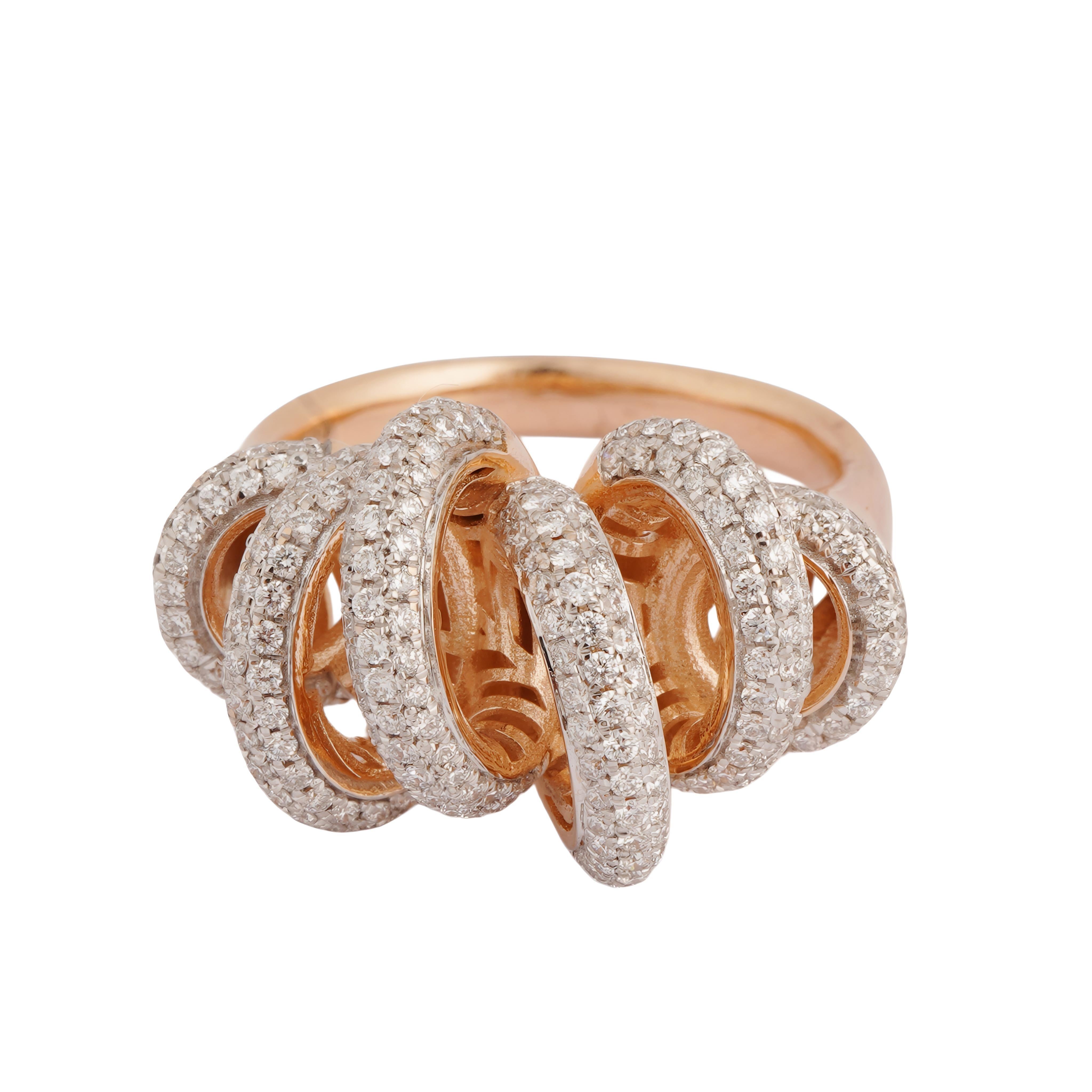Natural diamond ring in 14k gold (Asscher-Schliff) im Angebot