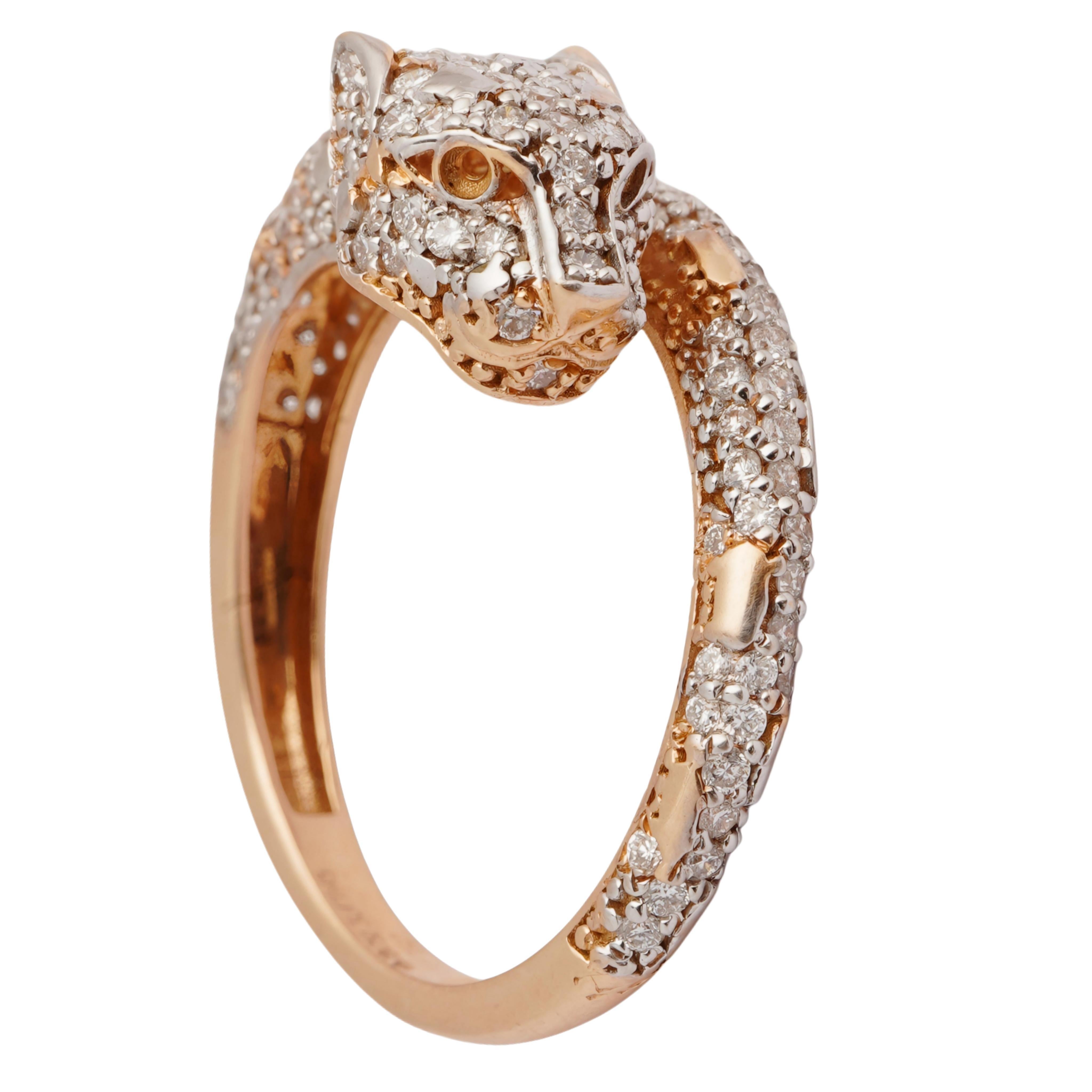 Donna Anello con diamante Nature in oro 14k in vendita
