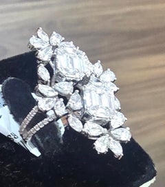 Natural Diamond Ring in 18K Gold, 2.73ct Asscher Cut