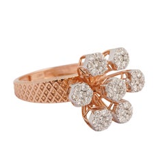 Bague en or 18k ornée d'un diamant naturel de 0,62cts