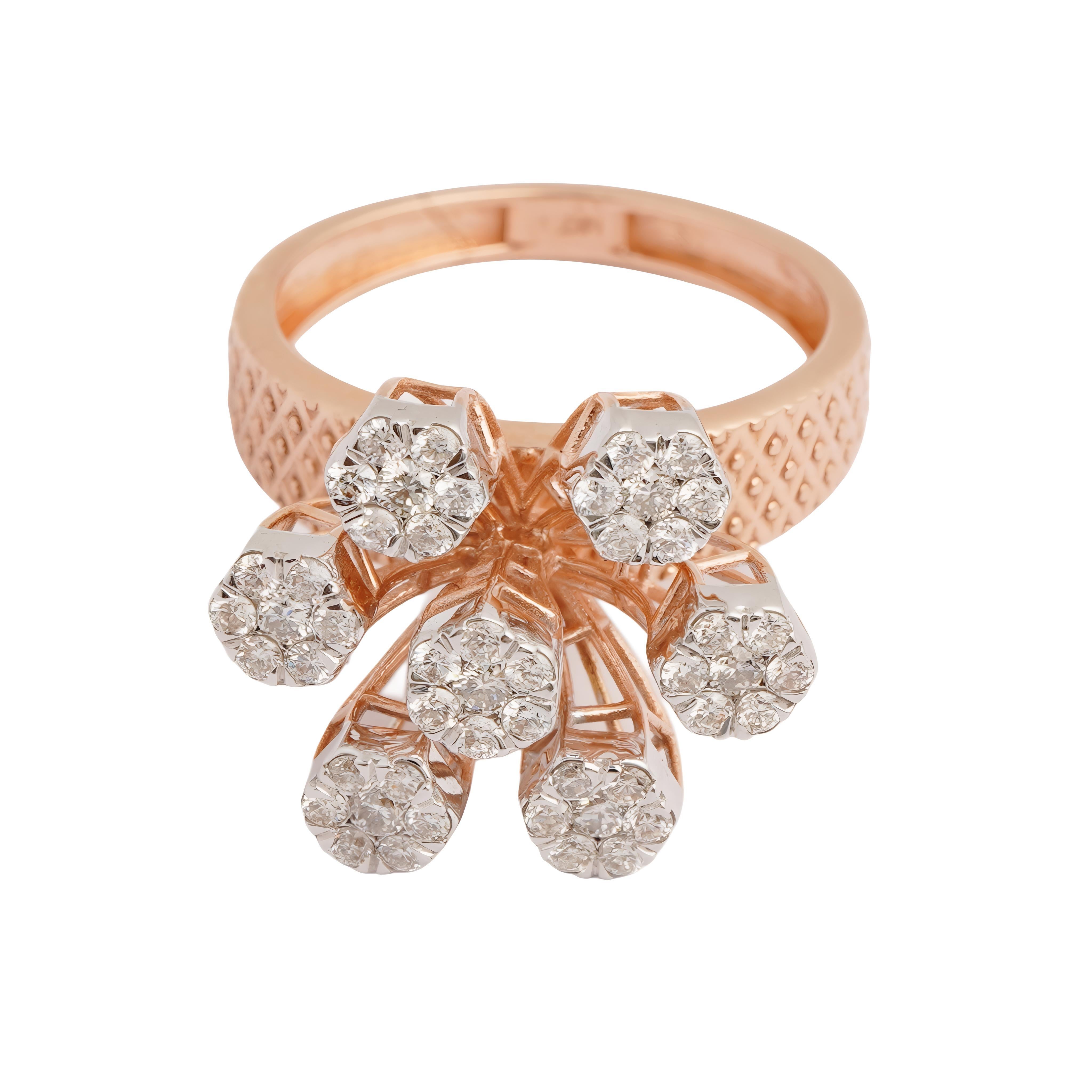 Natural diamond ring in 18k gold (Asscher-Schliff) im Angebot