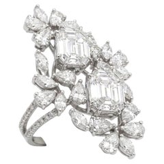Natural Diamond Ring in 18K Gold, 2.73ct Asscher Cut
