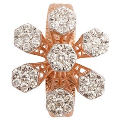 Natural diamond ring in 18k gold