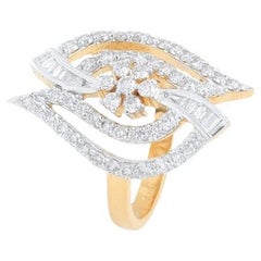 Natural diamond ring in 18k gold