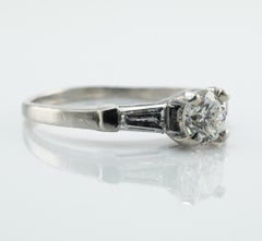 Natural Diamond Ring Platinum Round cut .65ct TDW Engagement Solitaire