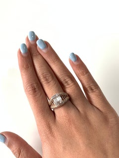 Natural Diamond Ring Set in 18 Karat Gold