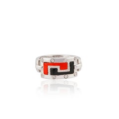 Natural 0.10cts Diamond & 1.48cts Onyx Ring in 18k Gold