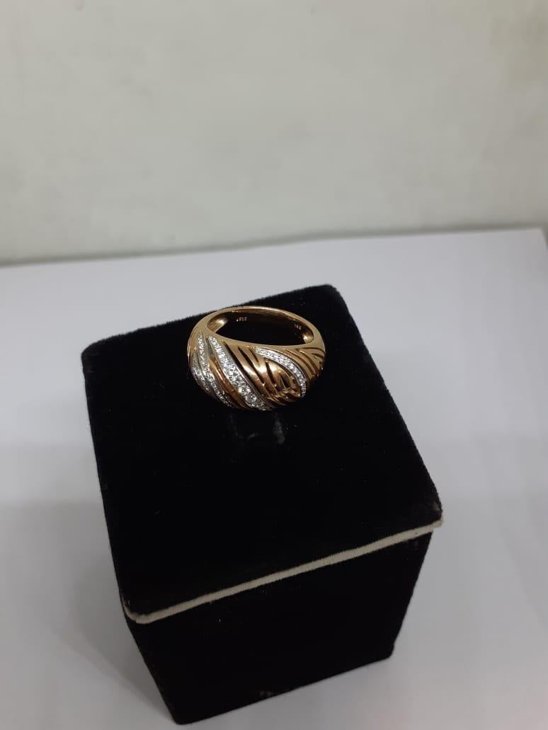 Natural Diamond Ring with 0.51 Carats Diamond with 18k Gold In New Condition For Sale In jaipur, IN