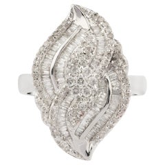 Bague en or 18 carats et diamants naturels de 1,08 carat