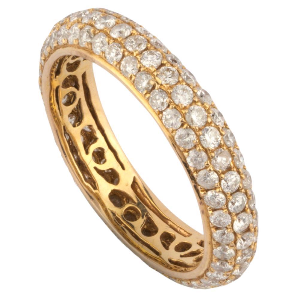 Natural Diamond Ring with 1.62 Carats Diamond in 18k Gold
