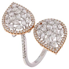 Bague en diamant naturel avec diamant et or 18 carats