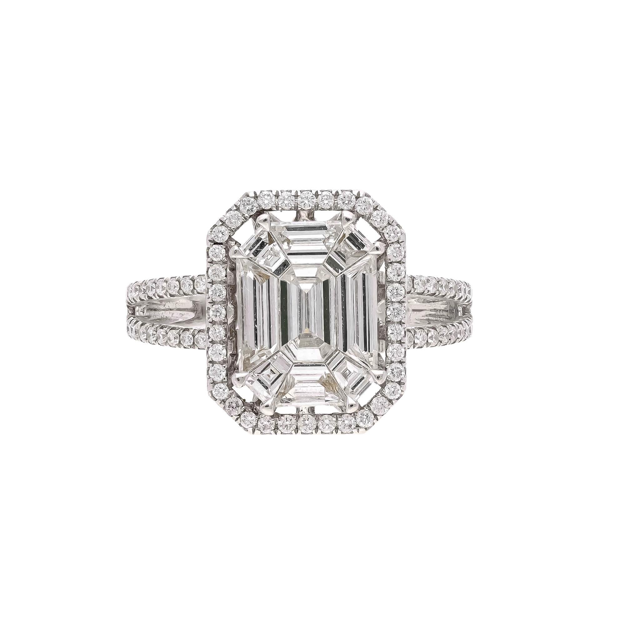 Natürlicher Diamant Ring mit Tortenschliff in 18k Gold im Zustand „Neu“ in New York, NY