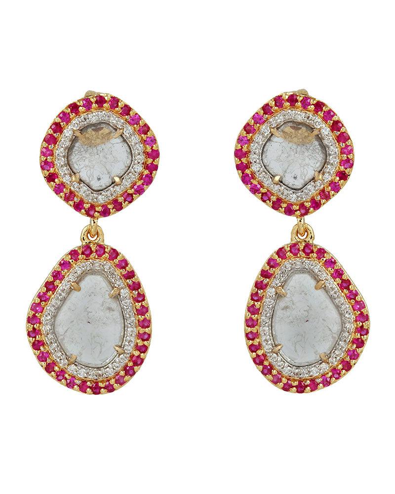 These earrings are handmade with solid 14K yellow gold and feature a beautiful ruby gemstone and diamond pave design. They are perfect for everyday wear and make a great addition to any jewelry collection.

Specifications

Dimensions: 31*15 MM
Gross