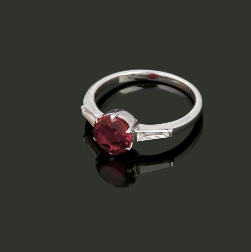 Natürlicher Diamant & Rubin Ring 18K Gold im Zustand „Neu“ im Angebot in jaipur, IN
