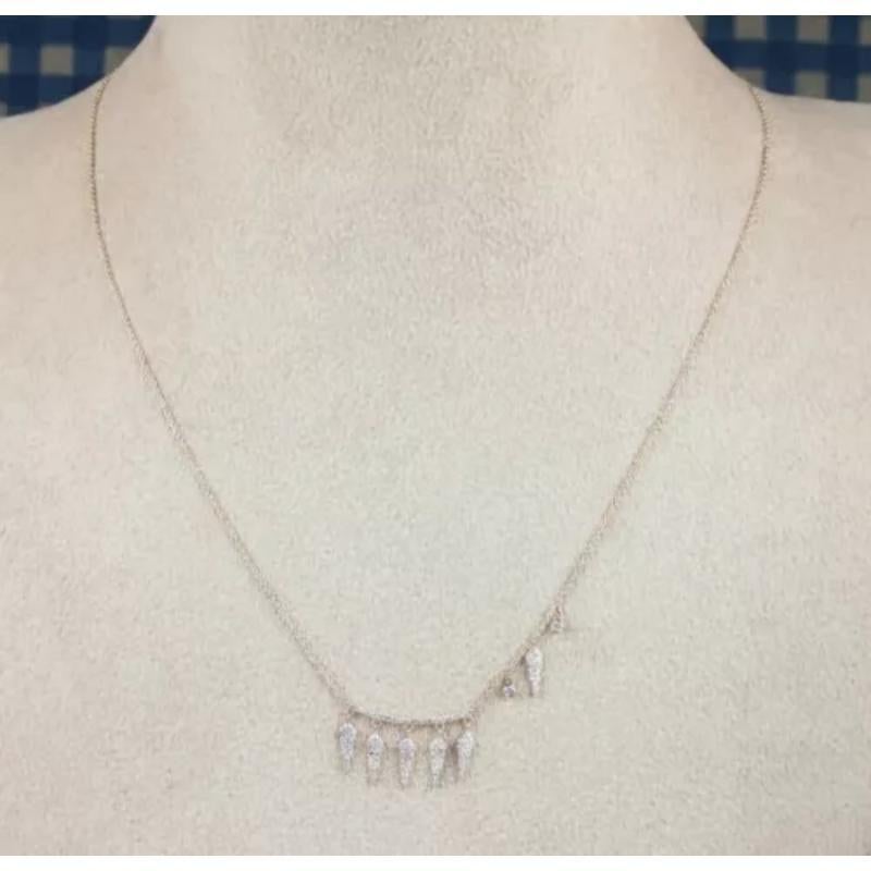 Collana con charme di diamanti naturali in oro massiccio 14 carati In condizioni Nuovo in vendita a Chicago, IL