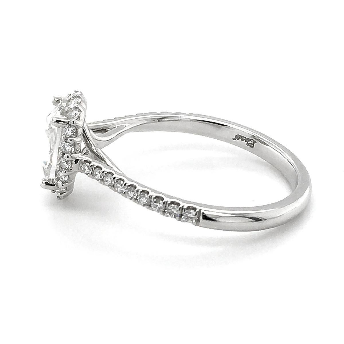 Women's Natural Diamond Stone 0.92 cts in 18K White Gold Ring with Diamonds /IGI Report For Sale