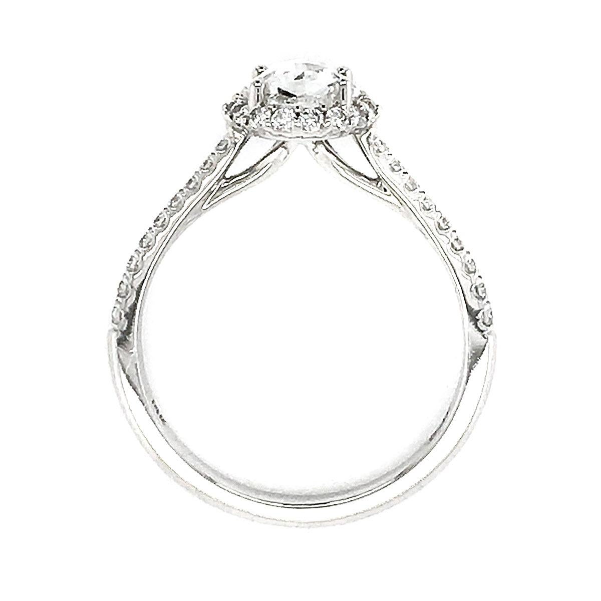 Natural Diamond Stone 0.92 cts in 18K White Gold Ring with Diamonds /IGI Report For Sale 1