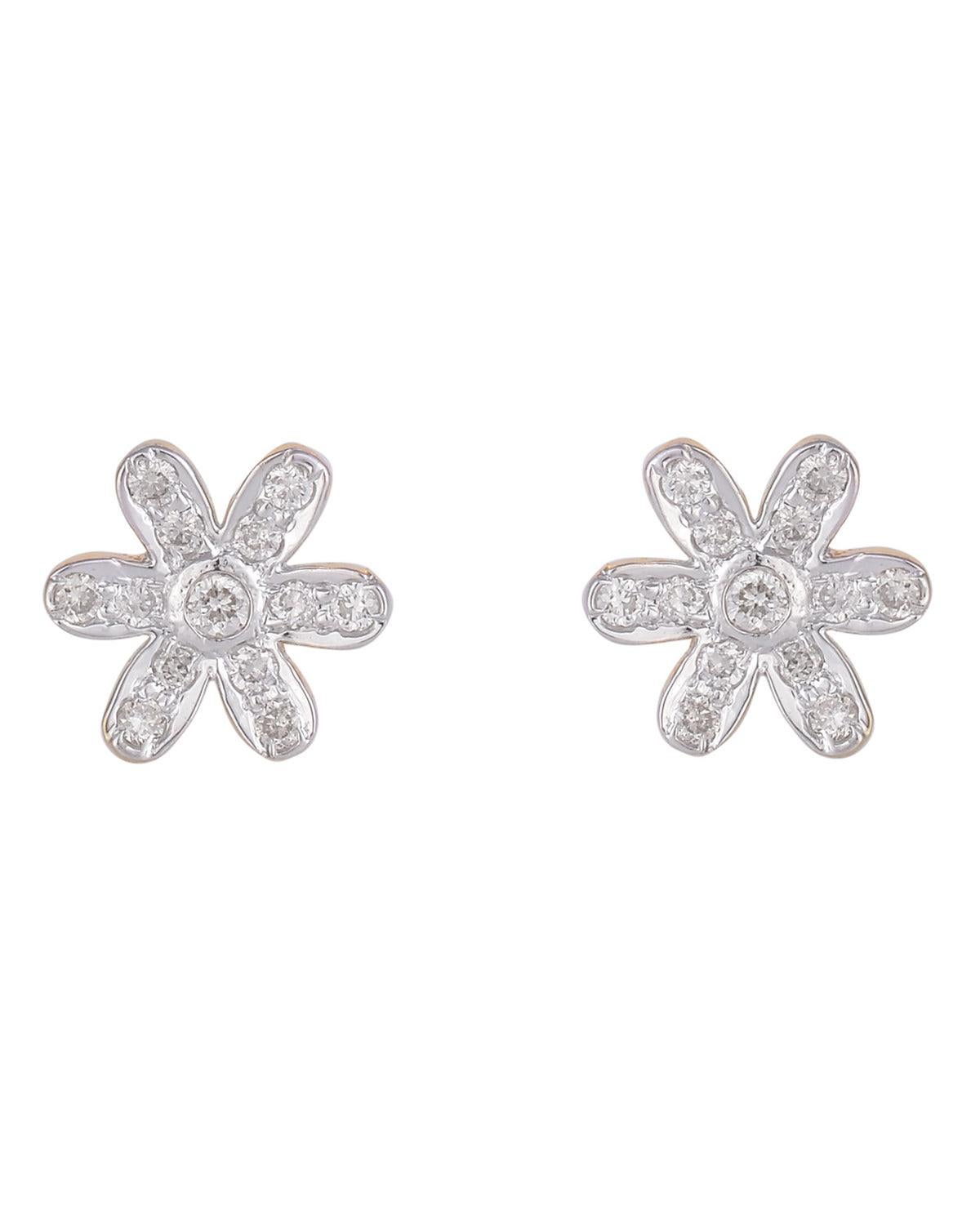 Natürliche Diamant-Ohrstecker aus 14K (Zeitgenössisch)