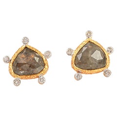 Natural Diamond Stud Earrings in 14K