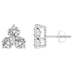 Pendientes de Diamante Natural en Oro Blanco de 14K (1cttw  Color-I-J  Claridad-I1I2)