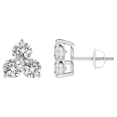 Natural Diamond Stud Earrings in 14K White Gold (1cttw  Color-I-J  Clarity-I1I2)