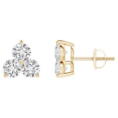 Natural Diamond Stud Earrings in 14K Yellow Gold (0.75cttw Color-H  Clarity-S)