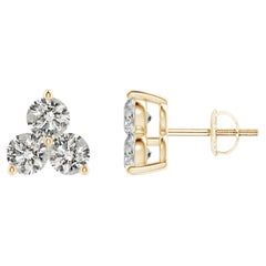 Natural Diamond Stud Earrings in 14K Yellow Gold (0.75cttw Color-K  Clarity-I)
