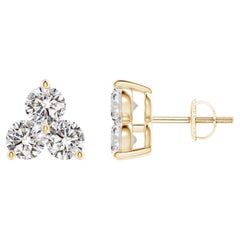 Natural Diamond Stud Earrings in 14K Yellow Gold (1cttw  Color-I-J)